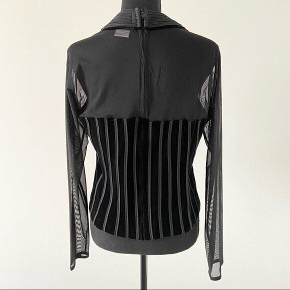 Vintage Concepts Conrad C Velvet Lace Mixed Media Top - Picture 3 of 16